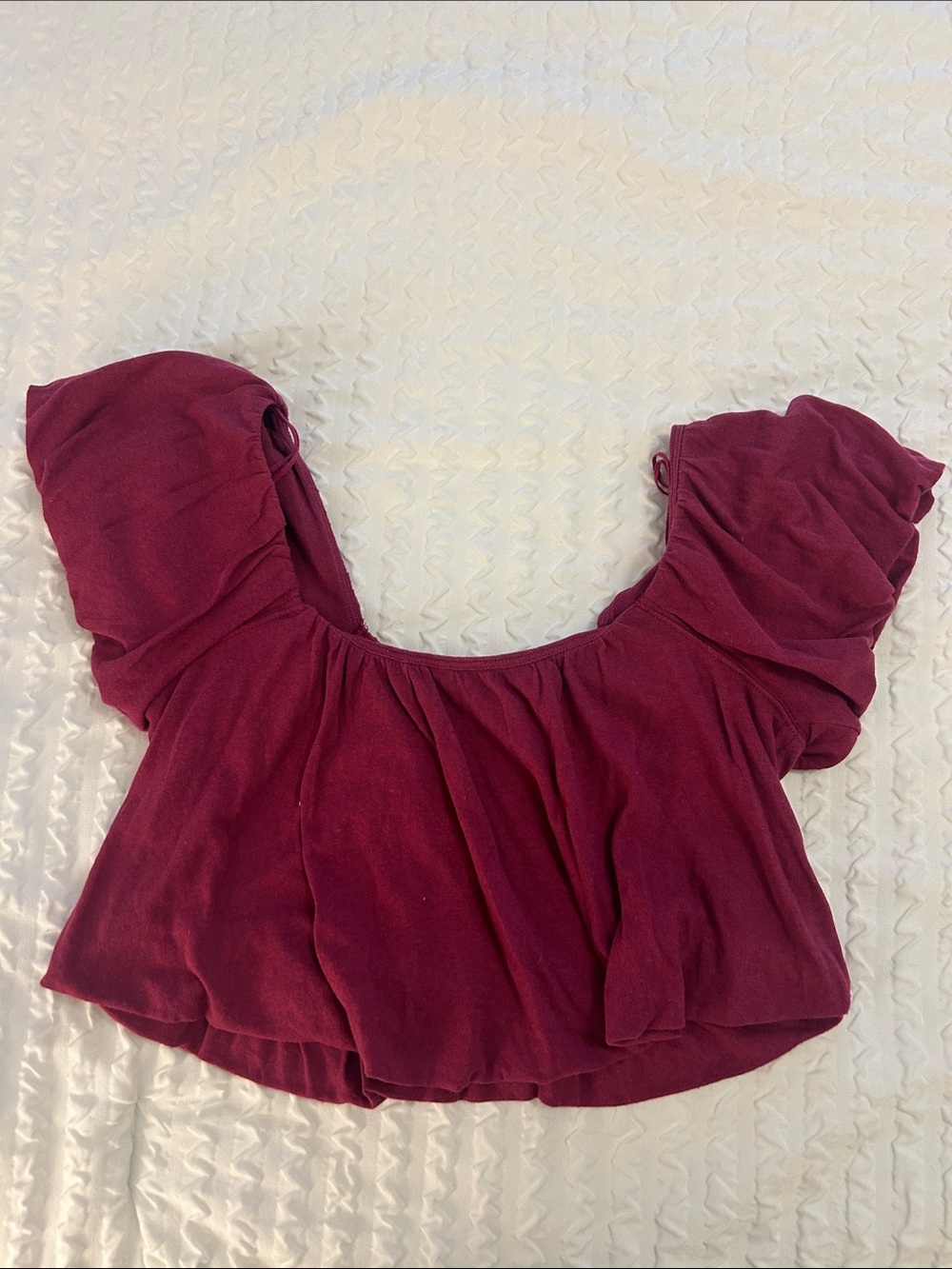 Free people, We the Free Women's Puff Sleeve Scoop Neck Top - Wine